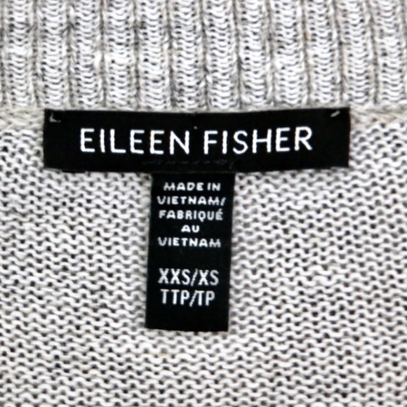Eileen Fisher 100% Organic Linen Oversized Sweater Gray SZ XS - Picture 2 of 7